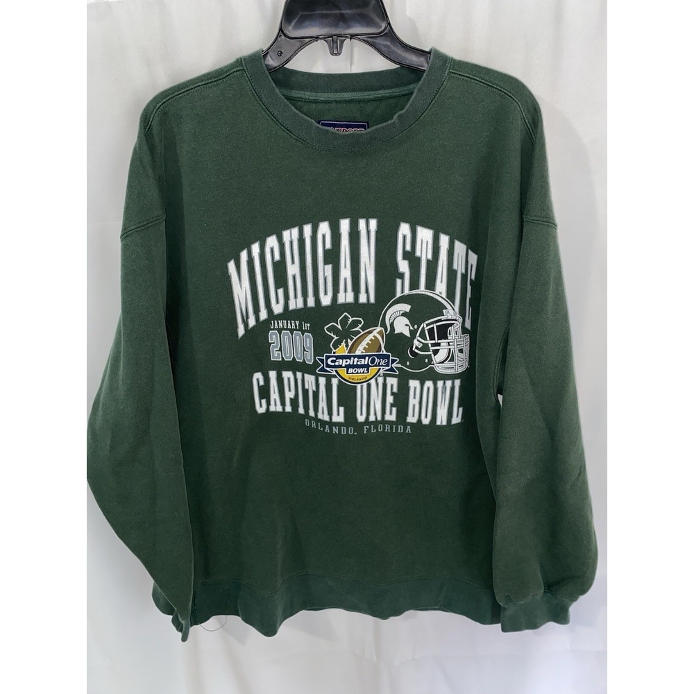 Michigan State Spartans Football 2009 Capital One Bowl Green Sweatshirt XL